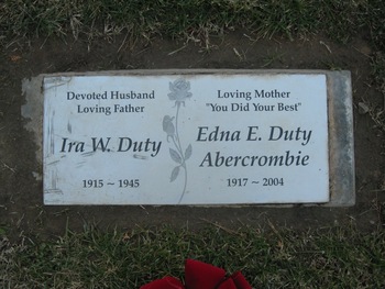 Duty, Ira William gravesite