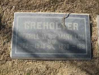 Greholver, Merrell Wenston gravesite