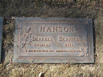 Hanson, Bernice D. gravesite