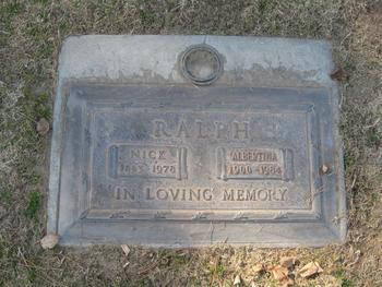 Ralph, Albertina gravesite