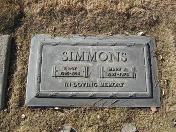 Simmons, Mary M. gravesite