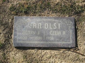 Van Olst,   Celia A. gravesite