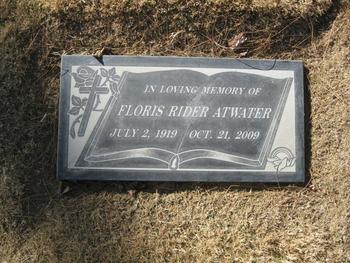Atwater, Floris Rider gravesite