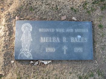 Bales, Melba Ruth ('Dawson') gravesite