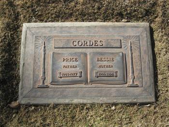 Cordes, Millard Price gravesite