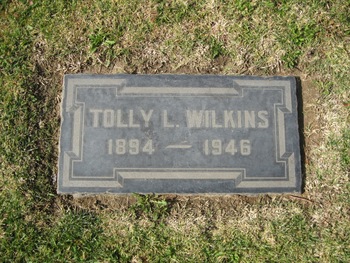 Wilkins, Tolly Lewis gravesite