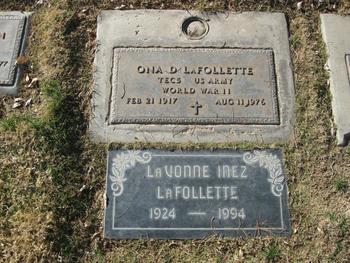 LaFollette, LaVonne Inez gravesite