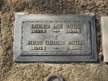 Watters, Mercine Elizabeth gravesite