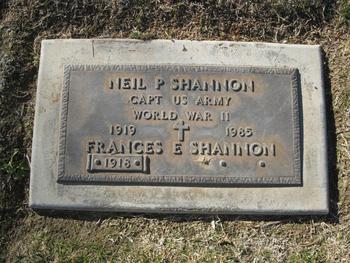 Shannon, Frances Emily gravesite