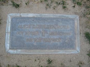Boyd, Alice Kathleen gravesite