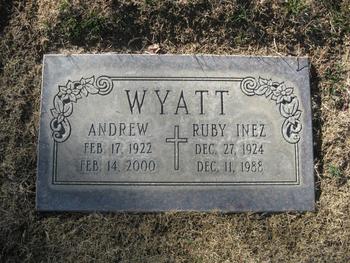 Wyatt, Ruby Inez gravesite