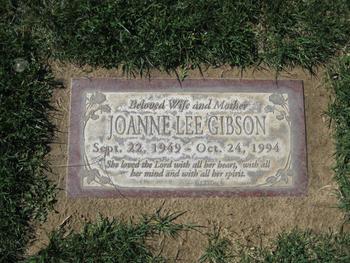 Gibson, Joanne Lee gravesite