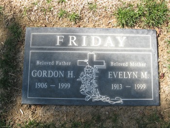 Friday, Gordon H. gravesite
