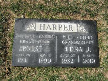 Harper, Edna J. gravesite