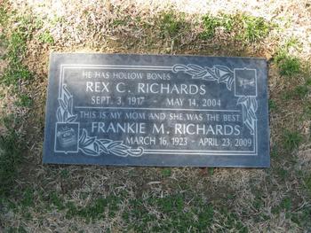 Richards, Frankie M. gravesite