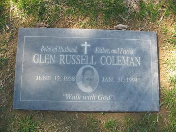 Coleman, Glen Russell gravesite