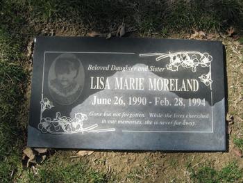 Moreland, Lisa Marie gravesite