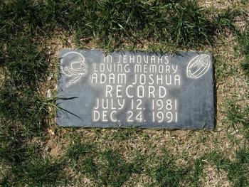 Record, Adam Joshua gravesite