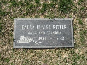 Ritter, Paula Elaine gravesite