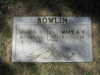 Bowlin, Mary A. V. gravesite