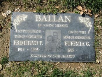 Ballan, Primitivo P. gravesite