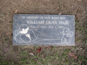 Hair,   William Dean gravesite