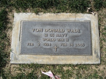Wade, Von Donald gravesite