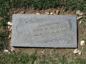Brierly, Anne gravesite