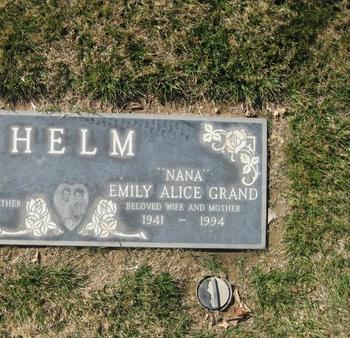 Helm, Emily Alice gravesite