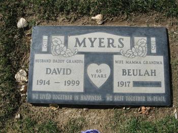 Myers, David M. gravesite