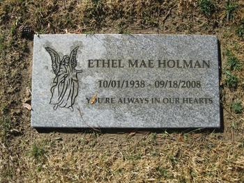 Holman, Ethel Mae gravesite