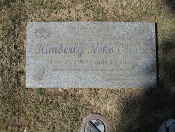 Oliver,   Kimberly Neko ('Kimmo') gravesite