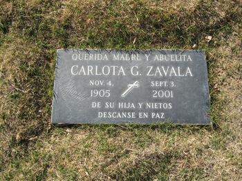 Zavala, Carlota G. gravesite