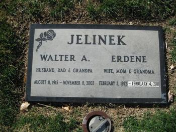 Jelinek,   Erdene gravesite