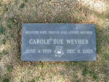 Weyher, Carole Sue gravesite