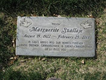 Szallaje, Marguerite ('Peggy') gravesite
