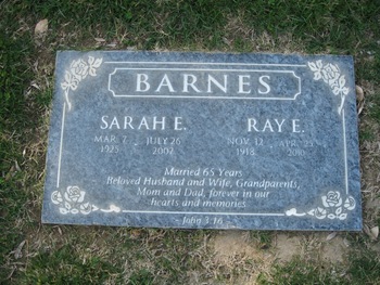 Barnes, Ray Earl gravesite