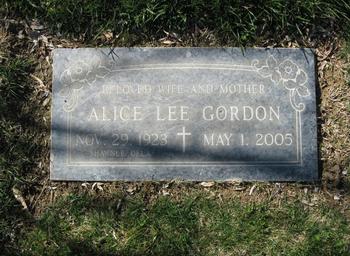 Gordon, Alice Lee gravesite