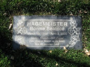 Hagemeister, Bonnie Beatrice gravesite