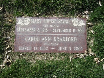 Savage, Mary Louise gravesite