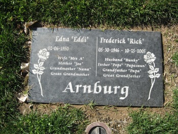 Arnburg, Frederick ('Fred') gravesite
