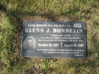 Bonnefin, Glenn Jerome gravesite