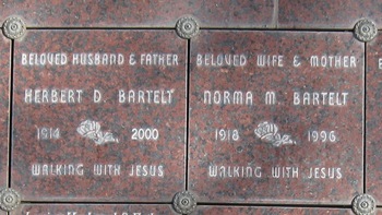 Bartelt, Herbert D. gravesite