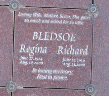 Bledsoe, Richard E. gravesite
