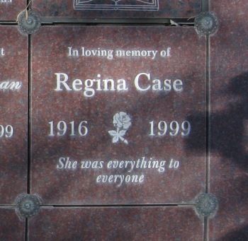 Case, Regina M. gravesite