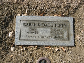 Daugherty, Isabel K. gravesite