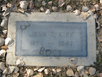 Kirk,   John Thomas gravesite