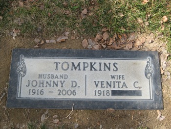 Tompkins, Cuba Venita gravesite