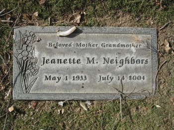 Neighbors, Jeanette Marion gravesite