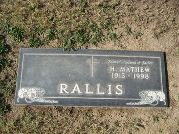 Rallis, H. Mathew gravesite